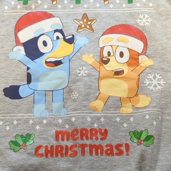 BLUEY Gray Merry Christmas Crewneck Sweat SHIRT...... AMAZING!!! - Picture 10 of 11